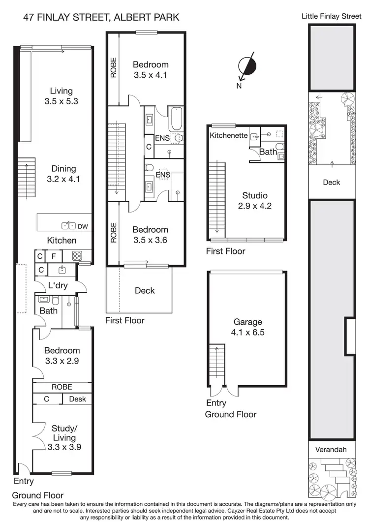 Floorplan of Homely house listing, 47 Finlay Street, Albert Park VIC 3206