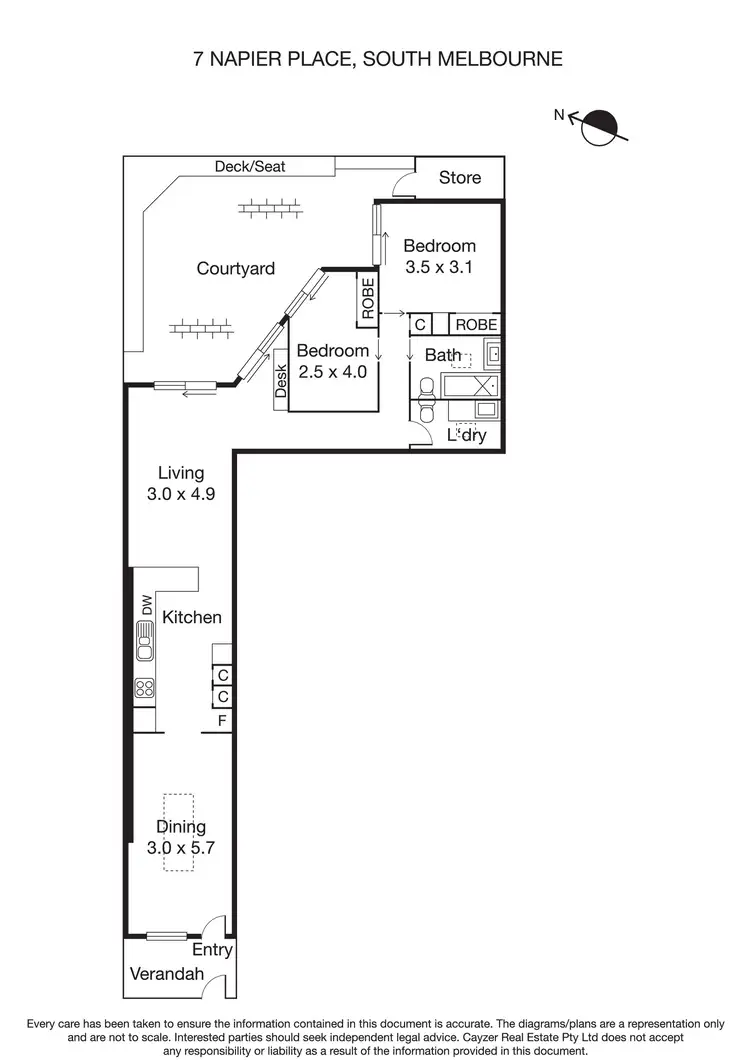 Floorplan of Homely house listing, 7 Napier Place, South Melbourne VIC 3205