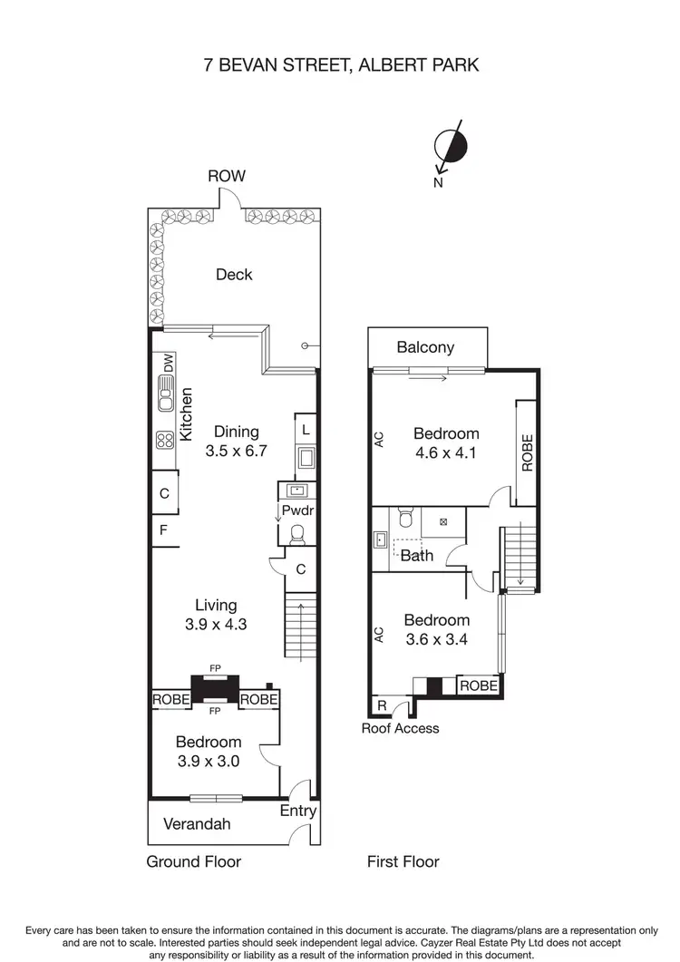 Floorplan of Homely house listing, 7 Bevan Street, Albert Park VIC 3206
