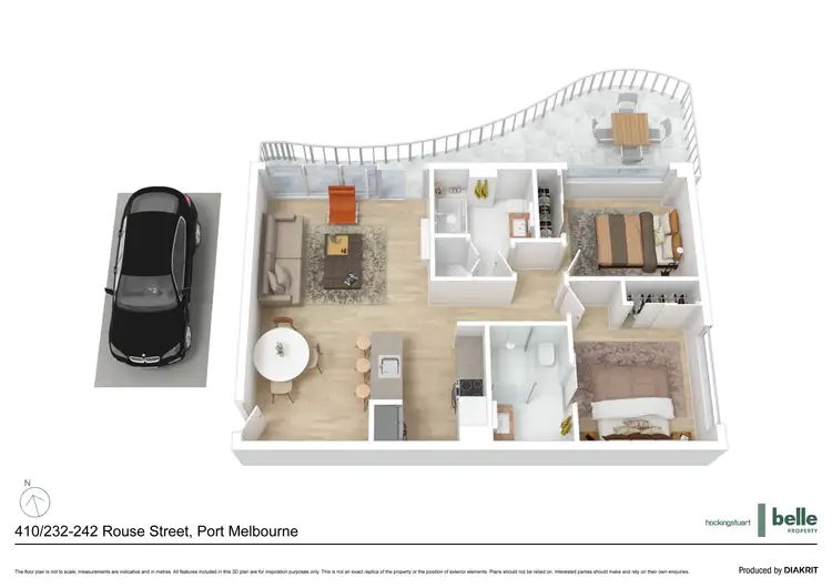 Floorplan of Homely apartment listing, 410/232-242 Rouse Street, Port Melbourne VIC 3207
