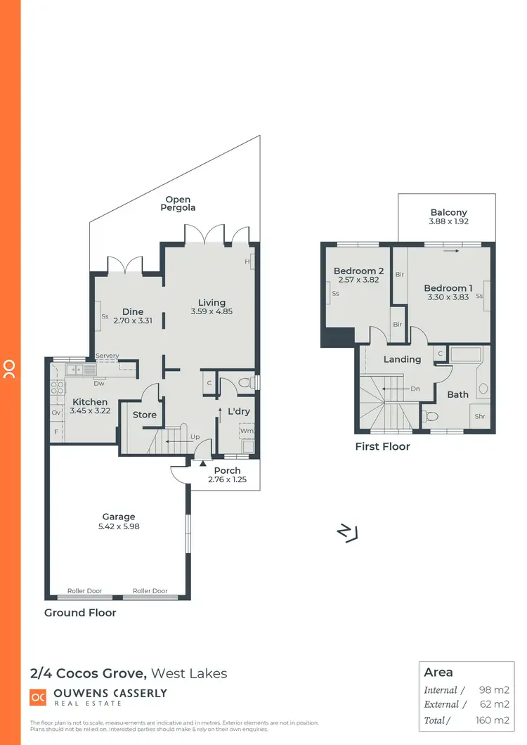 Floorplan of Homely townhouse listing, 2/4 Cocos Grove, West Lakes SA 5021