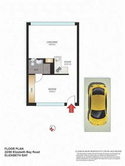 Floorplan of Homely unit listing, 22/80 Elizabeth Bay Road, Elizabeth Bay NSW 2011