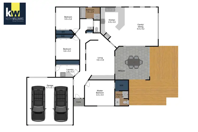Floorplan of Homely house listing, 2 Crestmont Court, Traralgon VIC 3844