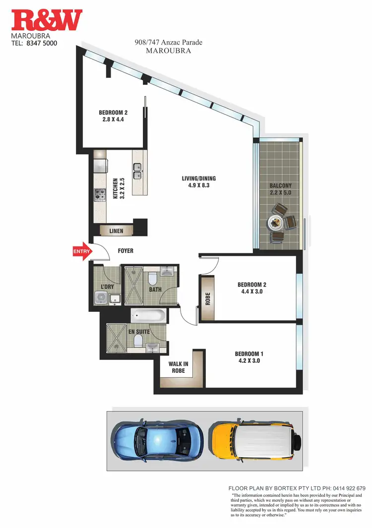 Floorplan of Homely apartment listing, 908/747 Anzac Parade, Maroubra NSW 2035