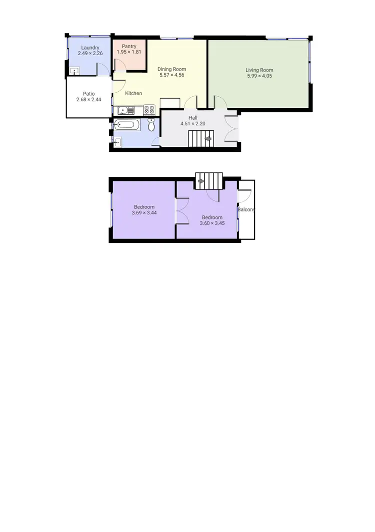Floorplan of Homely unit listing, 1/97 Tarakan Street, Wodonga VIC 3690