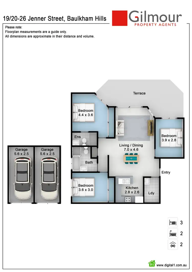 Floorplan of Homely unit listing, 19/20-26 Jenner Street, Baulkham Hills NSW 2153