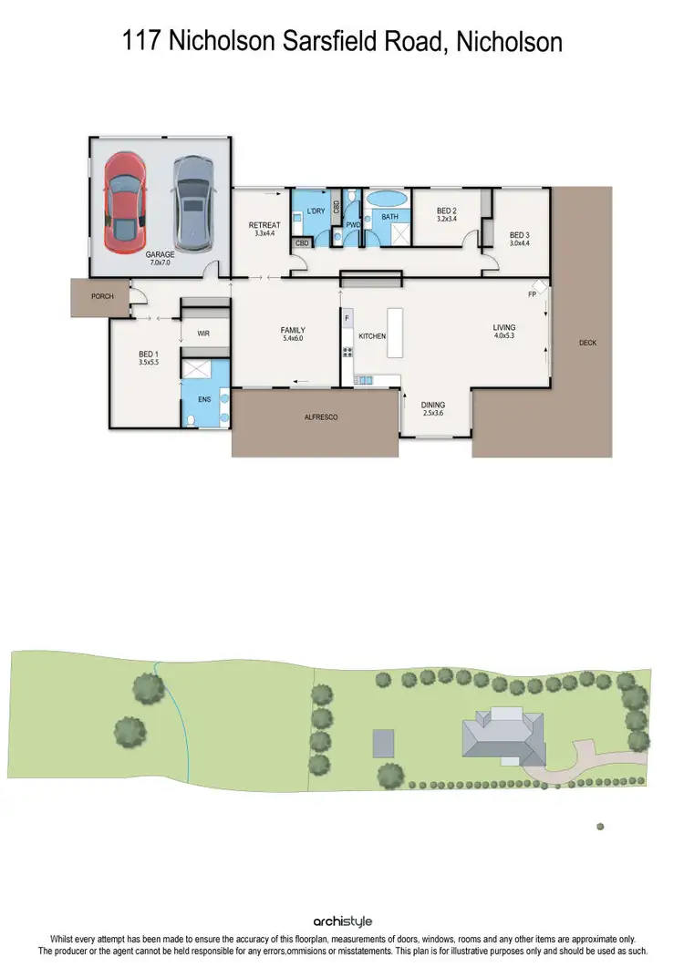 Floorplan of Homely house listing, 117 Nicholson-Sarsfield Road, Nicholson VIC 3882