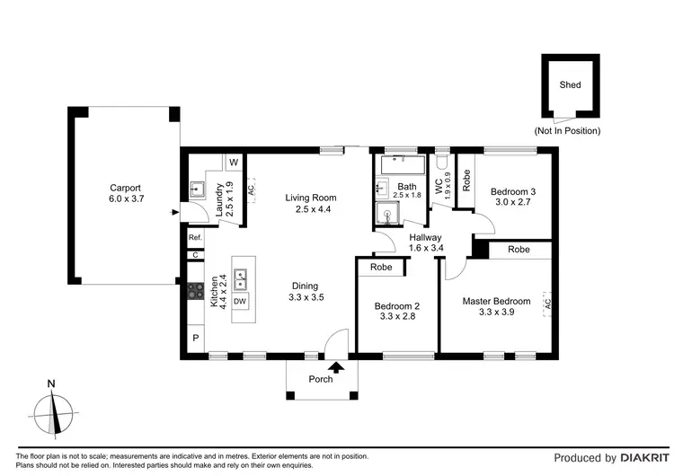 Floorplan of Homely unit listing, 2/3 Elisa Place, Hastings VIC 3915