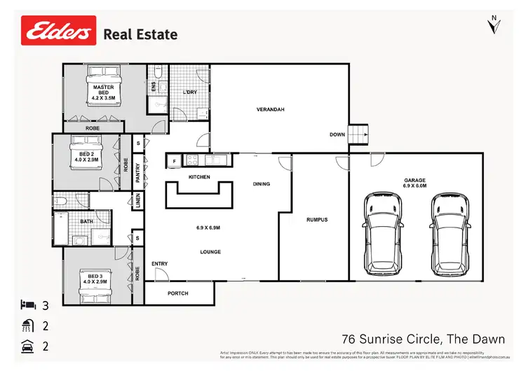 Floorplan of Homely rural property listing, 76 Sunrise Circle, The Dawn QLD 4570
