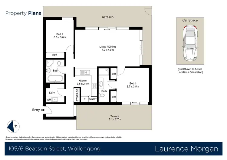 Floorplan of Homely unit listing, 105/6 Beatson Street, Wollongong NSW 2500