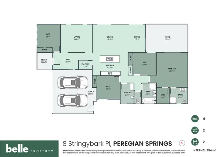Floorplan of Homely house listing, 8 Stringybark Place, Peregian Springs QLD 4573