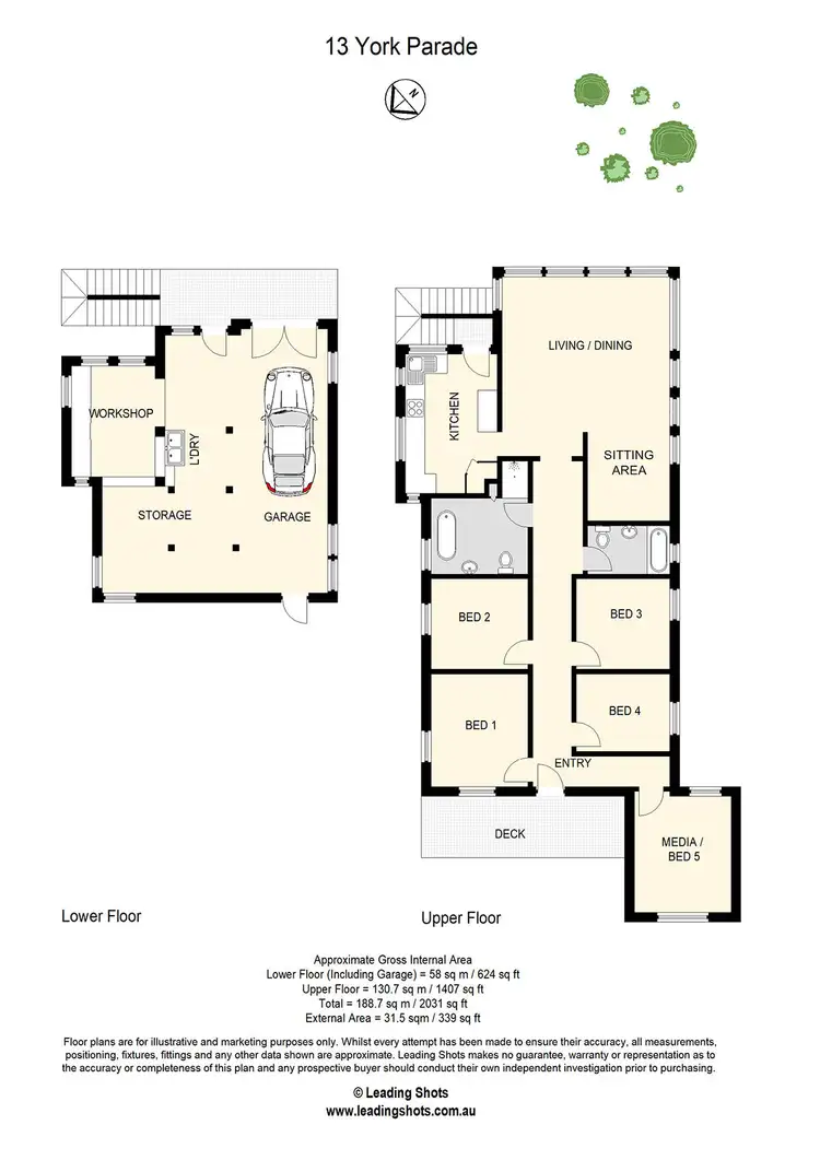 Floorplan of Homely house listing, 13 York Parade, Spring Hill QLD 4000