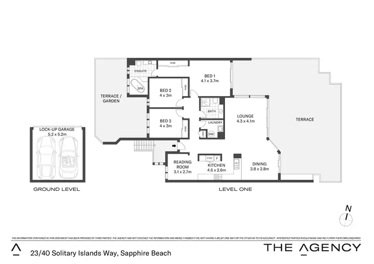 Floorplan of Homely apartment listing, 23/40 Solitary Islands Way, Sapphire Beach NSW 2450