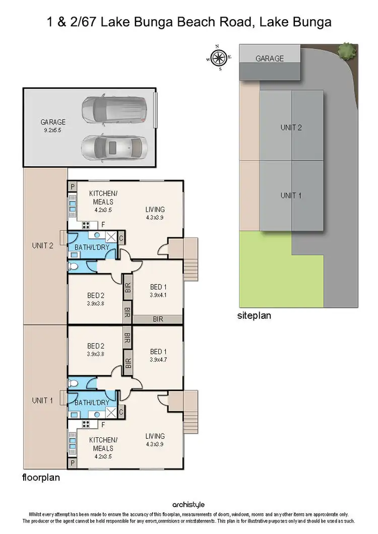 Floorplan of Homely block of units listing, 67 Lake Bunga Beach Road, Lake Bunga VIC 3909
