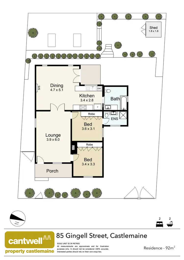 Floorplan of Homely house listing, 85 Gingell Street, Castlemaine VIC 3450