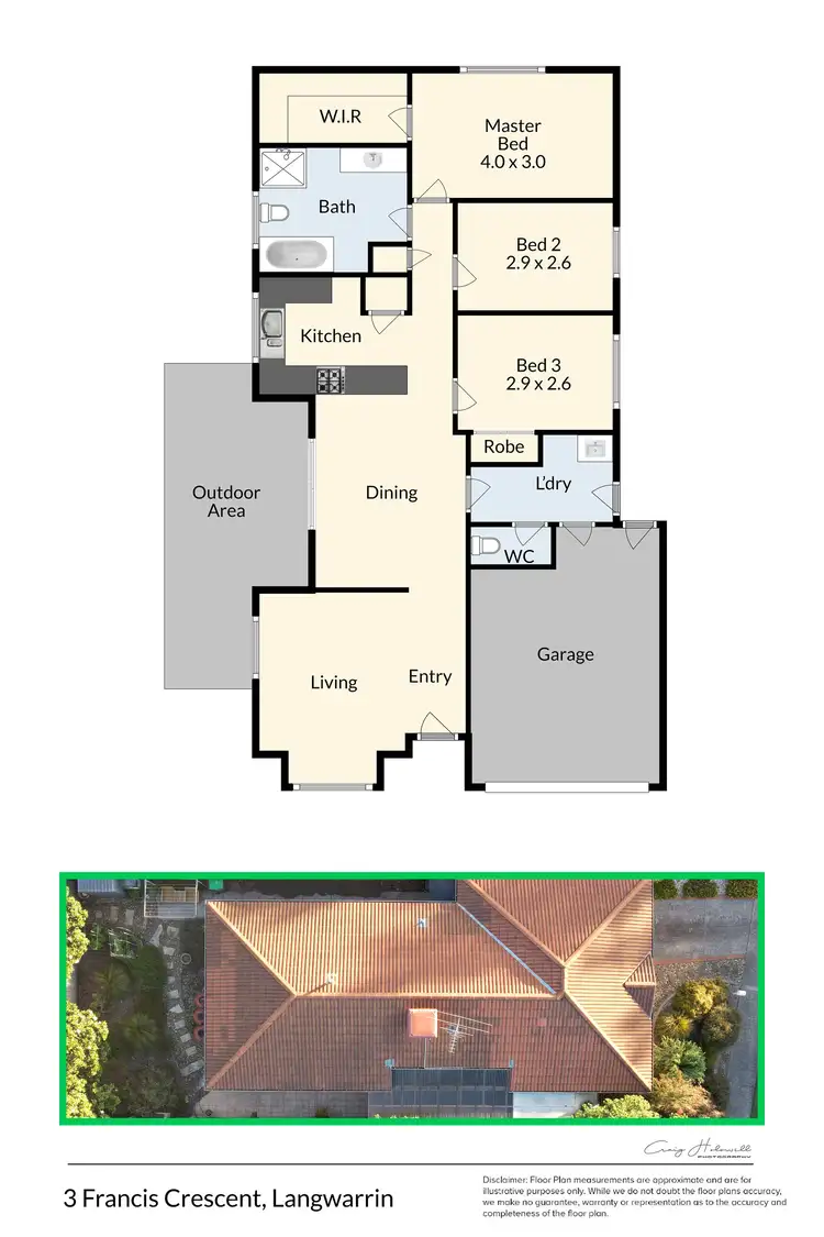 Floorplan of Homely house listing, 3 Francis Crescent, Langwarrin VIC 3910