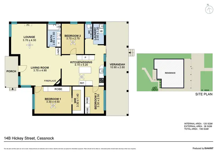 Floorplan of Homely house listing, 14B Hickey Street, Cessnock NSW 2325