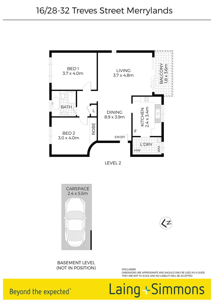Floorplan of Homely unit listing, 16/28-32 Treves Street, Merrylands NSW 2160
