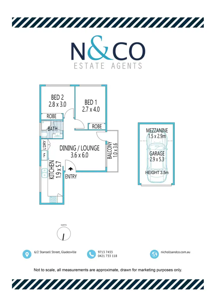 Floorplan of Homely apartment listing, 6/2 Stansell Street, Gladesville NSW 2111