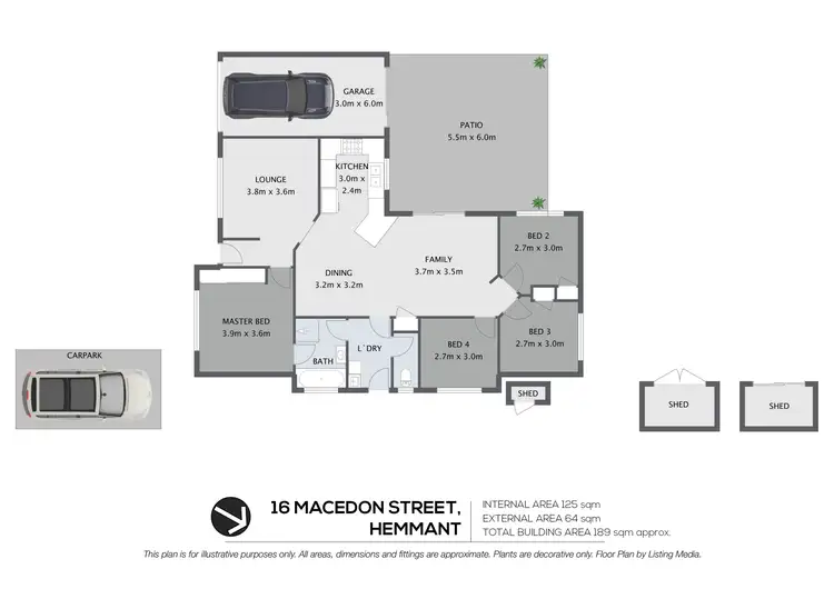 Floorplan of Homely house listing, 16 Macedon Street, Hemmant QLD 4174
