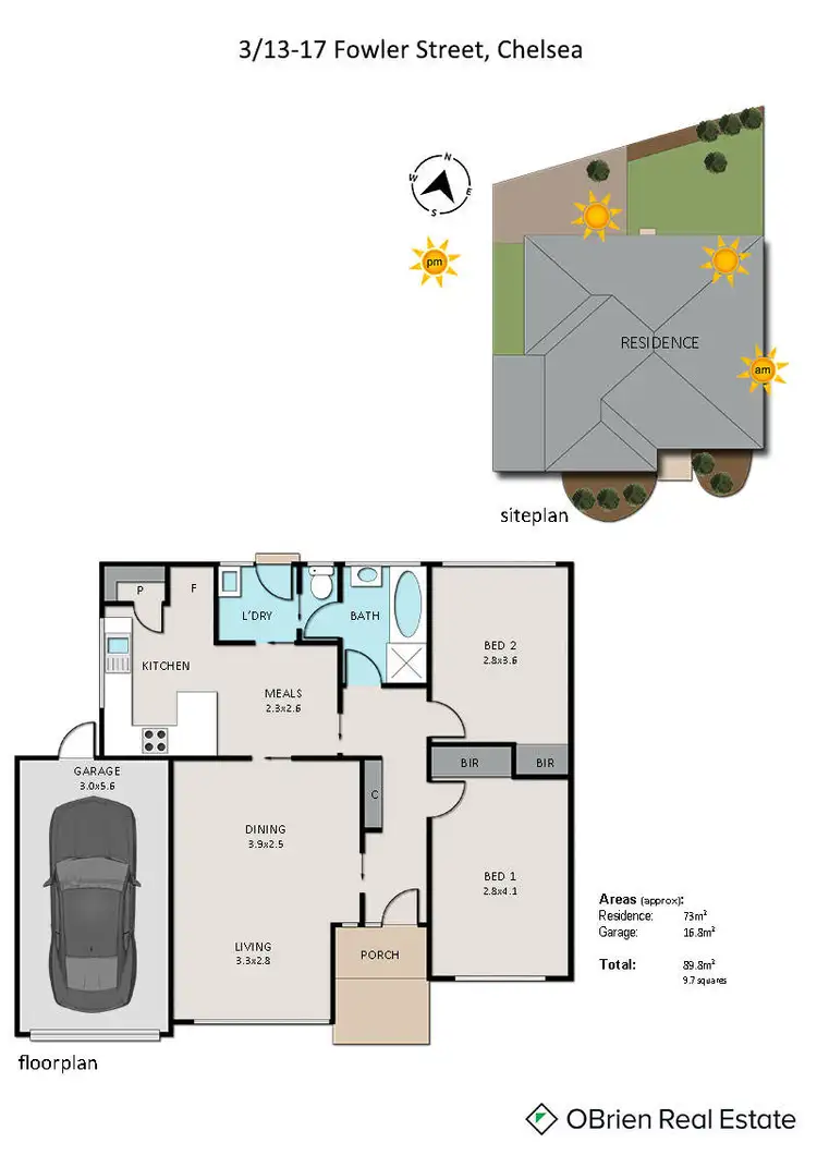 Floorplan of Homely unit listing, 3/13-17 Fowler Street, Chelsea VIC 3196