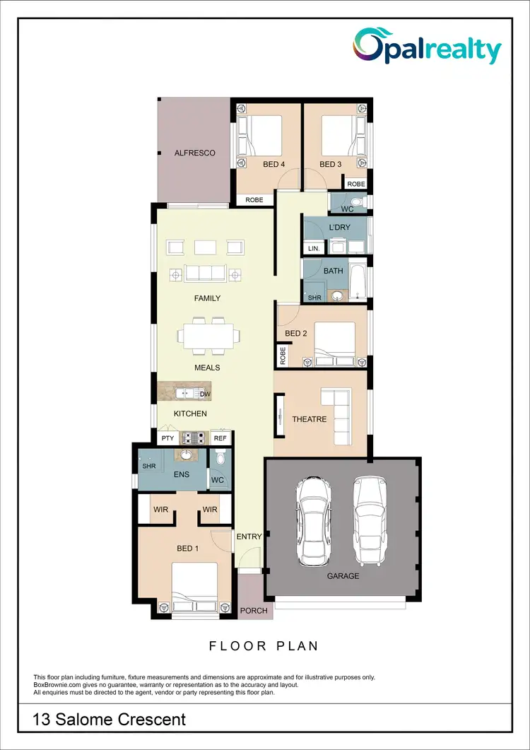 Floorplan of Homely house listing, 13 Salome Crescent, Lakelands WA 6180
