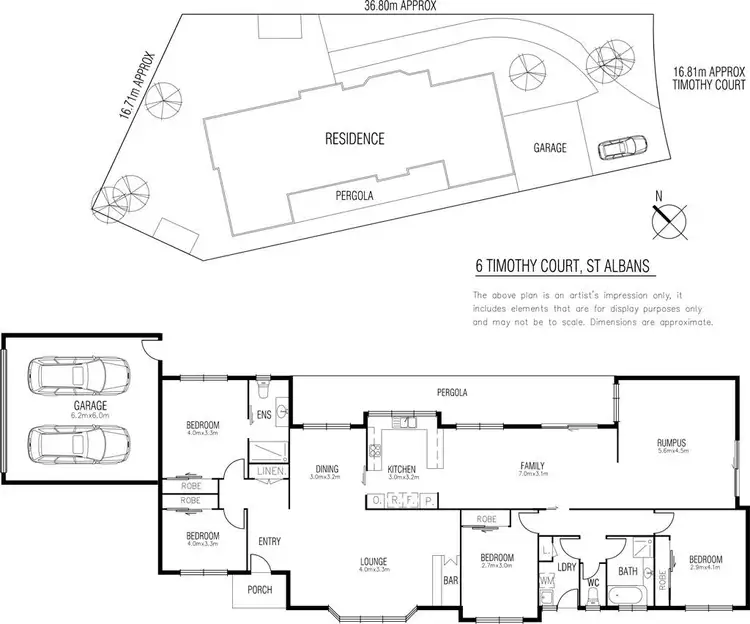 Floorplan of Homely house listing, 6 Timothy Court, Kings Park VIC 3021