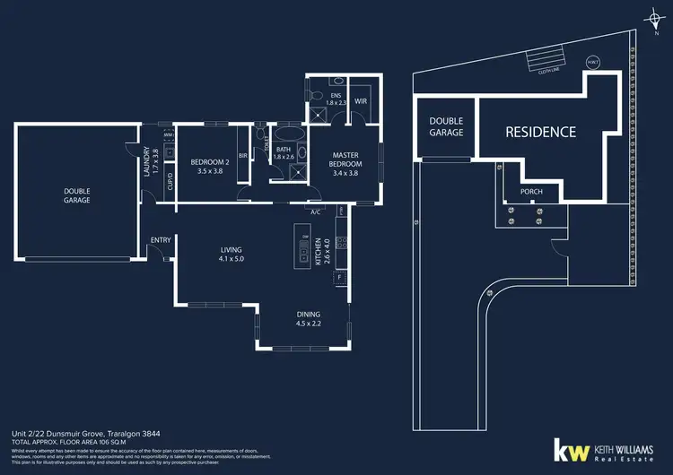 Floorplan of Homely unit listing, 2/22 Dunsmuir Grove, Traralgon VIC 3844