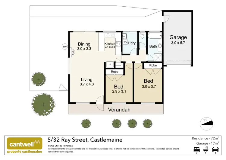 Floorplan of Homely unit listing, 5/32 Ray Street, Castlemaine VIC 3450
