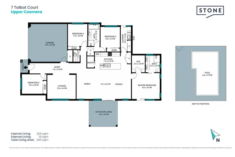 Floorplan of Homely house listing, 7 Talbot Court, Upper Coomera QLD 4209