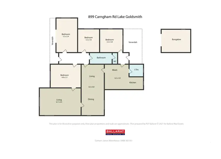 Floorplan of Homely house listing, 899 Carngham - Lake Goldsmith Road, Lake Goldsmith VIC 3373