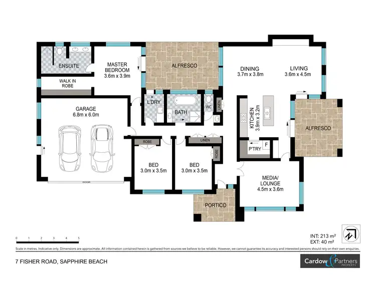 Floorplan of Homely house listing, 7 Fisher Road, Sapphire Beach NSW 2450