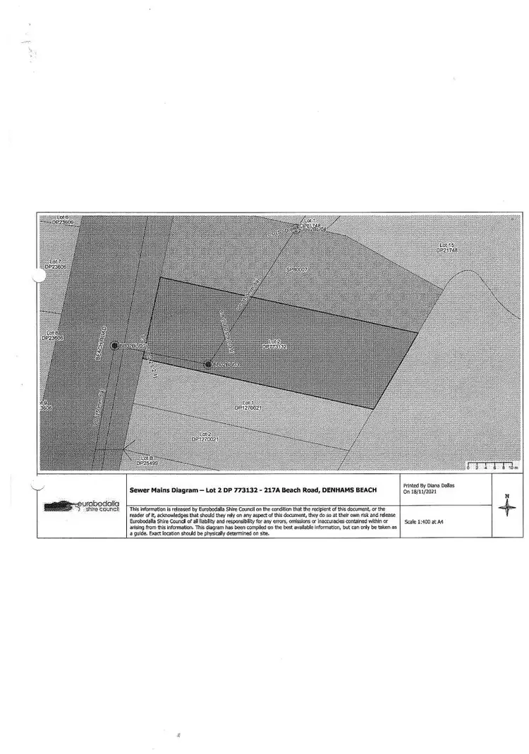 Floorplan of Homely land listing, 217A Beach Road, Denhams Beach NSW 2536