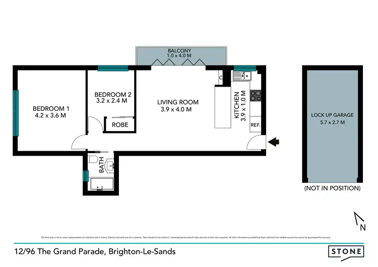 Floorplan of Homely apartment listing, 12/96 The Grand Parade, Brighton-Le-Sands NSW 2216
