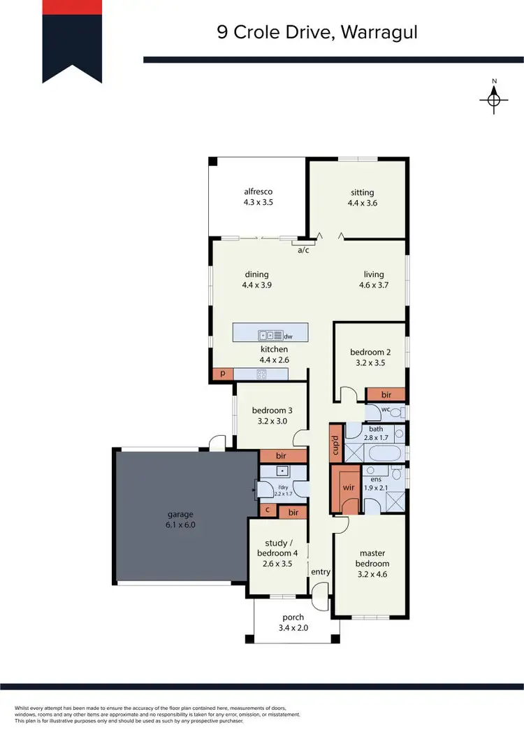 Floorplan of Homely house listing, 9 Crole Drive, Warragul VIC 3820