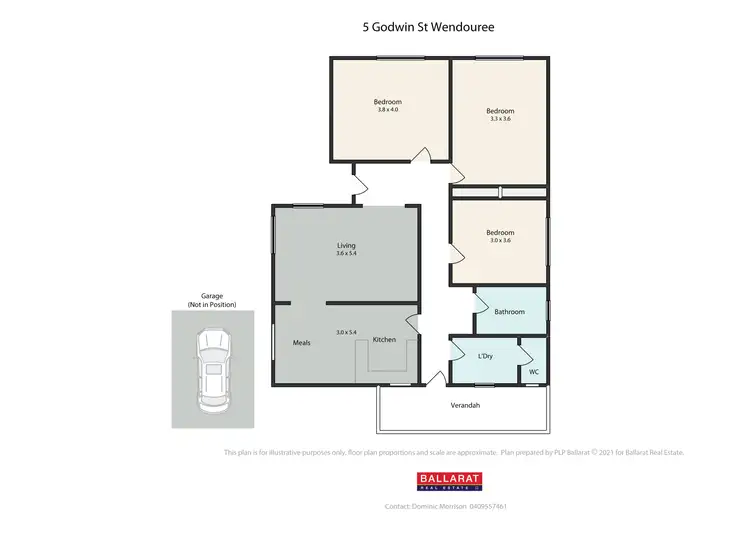 Floorplan of Homely house listing, 5 Godwin Street, Wendouree VIC 3355