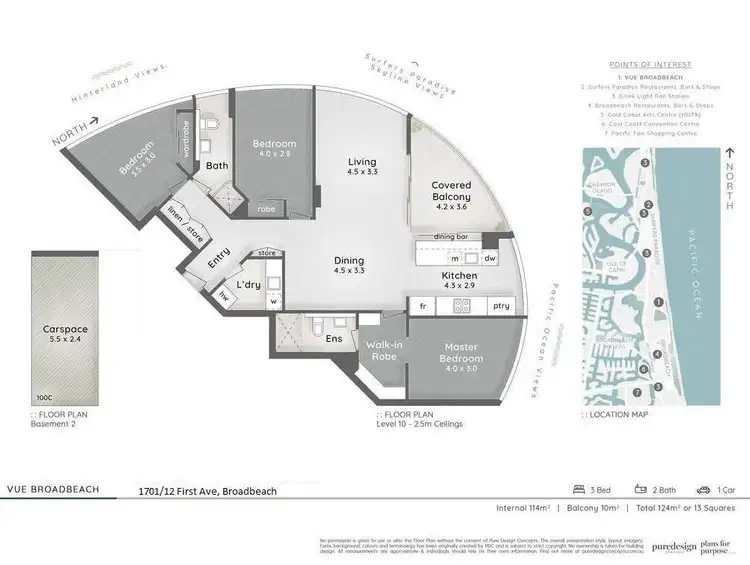 Floorplan of Homely apartment listing, 1701/10-12 First Avenue, Broadbeach QLD 4218