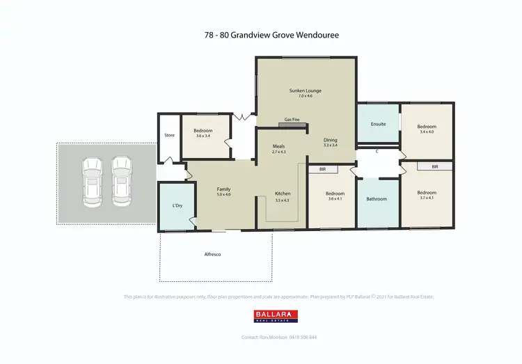 Floorplan of Homely house listing, 78 - 80 Grandview Grove, Wendouree VIC 3355