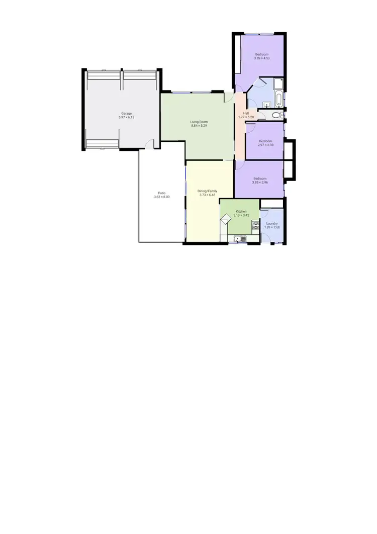 Floorplan of Homely house listing, 3 Brassie Street, Wodonga VIC 3690