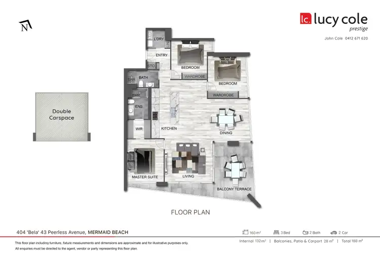 Floorplan of Homely apartment listing, 404/43 Peerless Avenue, Mermaid Beach QLD 4218