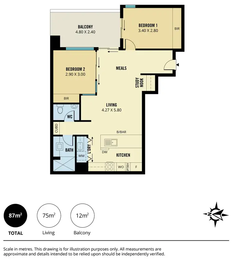 Floorplan of Homely apartment listing, 118/52 Sturt Street, Adelaide SA 5000