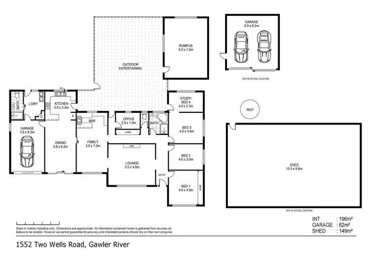 Floorplan of Homely rural property listing, 1552 Two Wells Road, Gawler River SA 5118