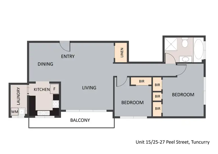 Floorplan of Homely unit listing, 15/25-27 Peel Street, Tuncurry NSW 2428