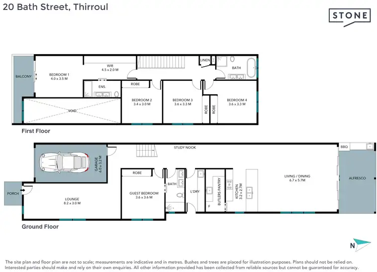 Floorplan of Homely semi-detached listing, 20 Bath Street, Thirroul NSW 2515