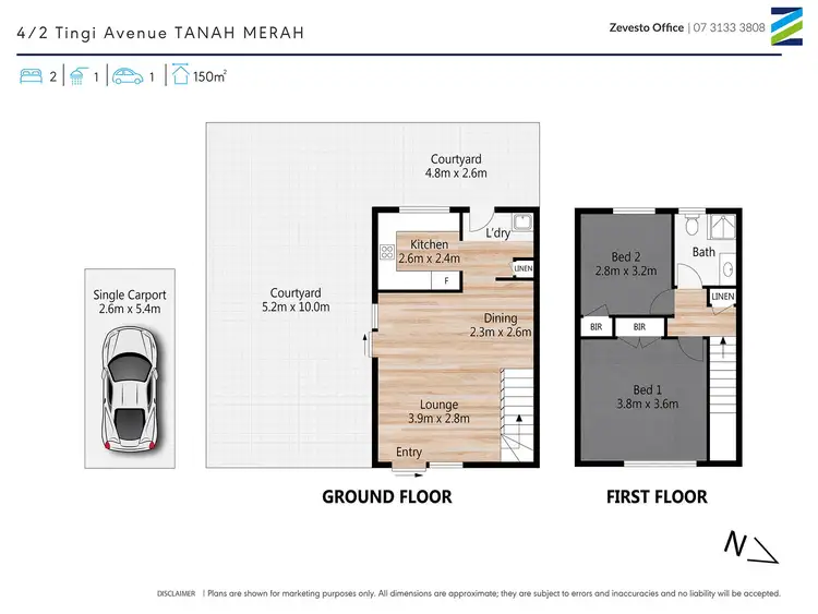 Floorplan of Homely townhouse listing, 4/2 Tingi Avenue, Tanah Merah QLD 4128