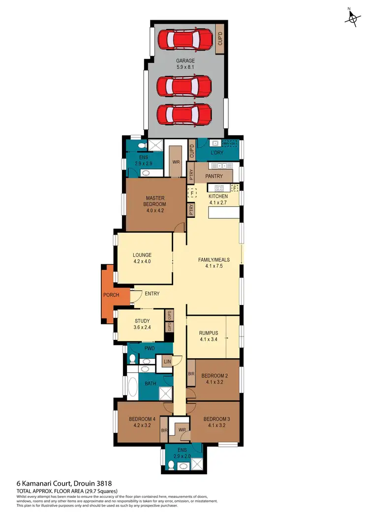 Floorplan of Homely house listing, 6 Kamanari Court, Drouin VIC 3818