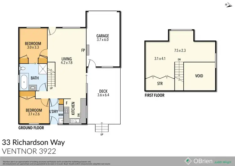 Floorplan of Homely house listing, 33 Richardson Way, Ventnor VIC 3922