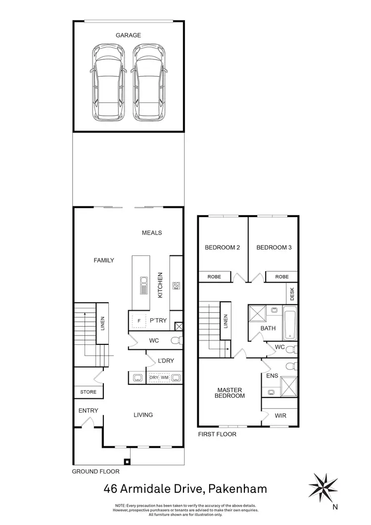 Floorplan of Homely house listing, 46 Armidale Drive, Pakenham VIC 3810