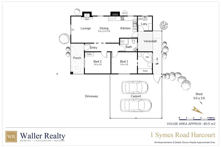 Floorplan of Homely house listing, 1 Symes Road, Harcourt VIC 3453
