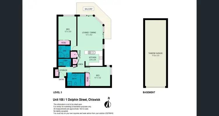 Floorplan of Homely apartment listing, 105/1 Dolphin Close, Chiswick NSW 2046